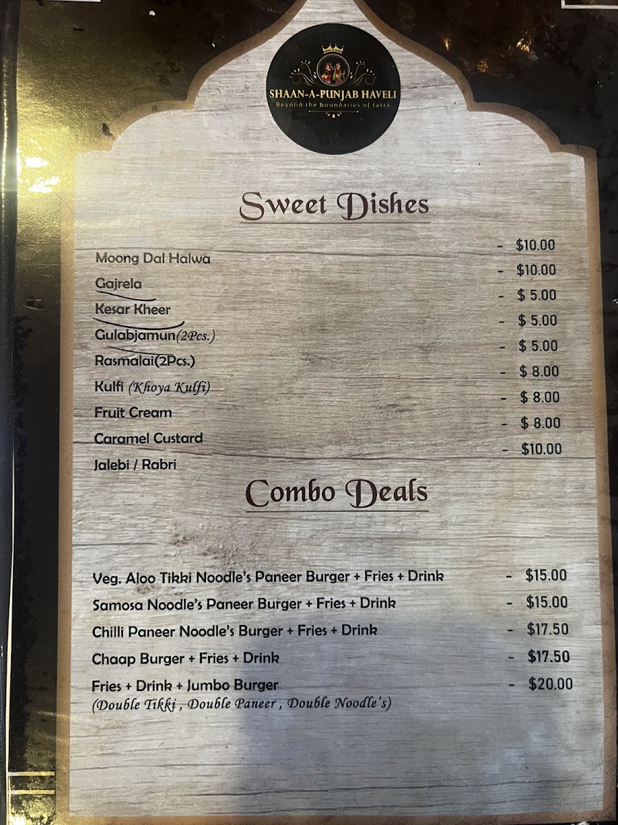 Menu Shaan A Punjab Haveli And Sweet Shop-2