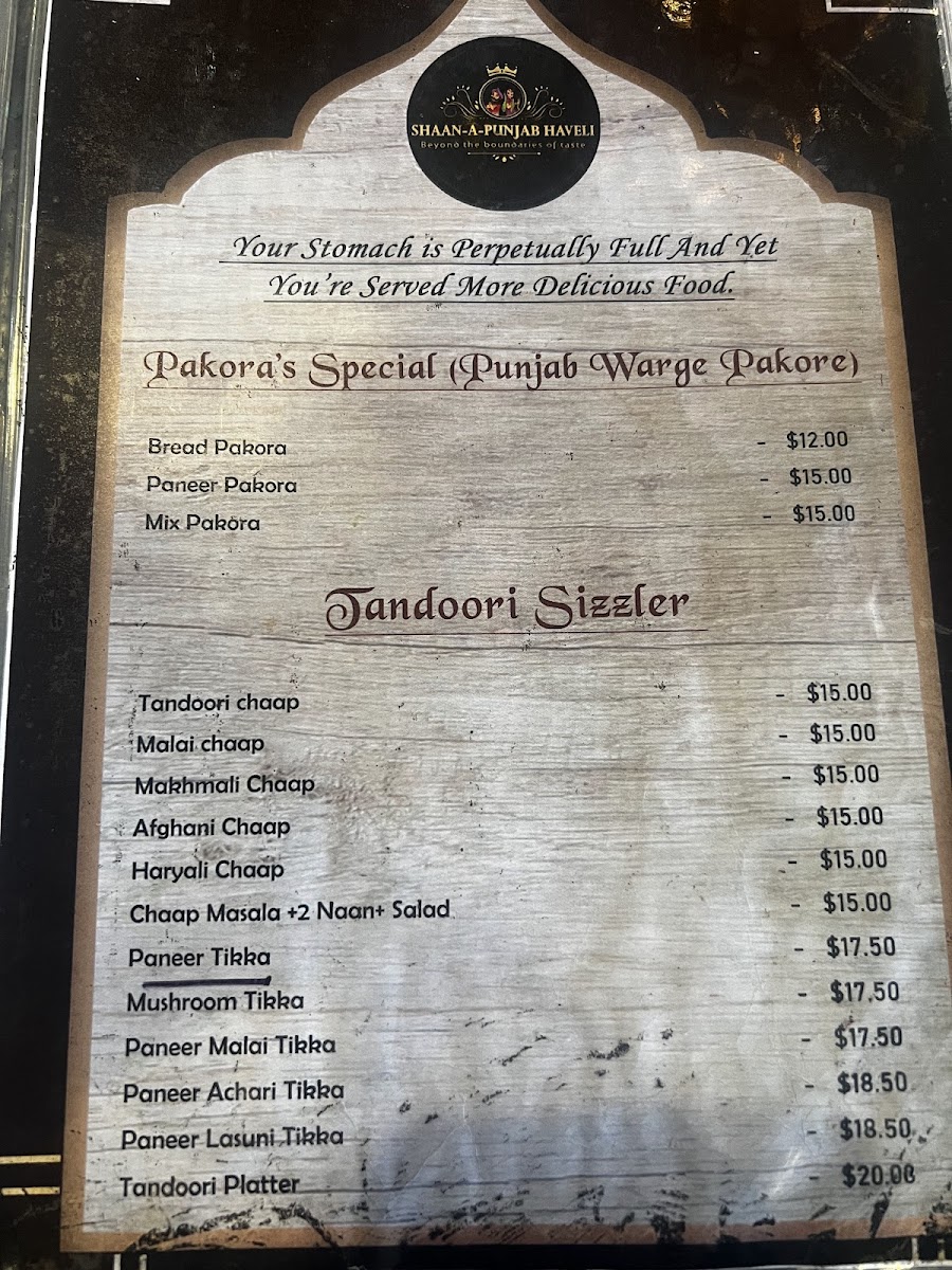 Menu Shaan A Punjab Haveli And Sweet Shop-5